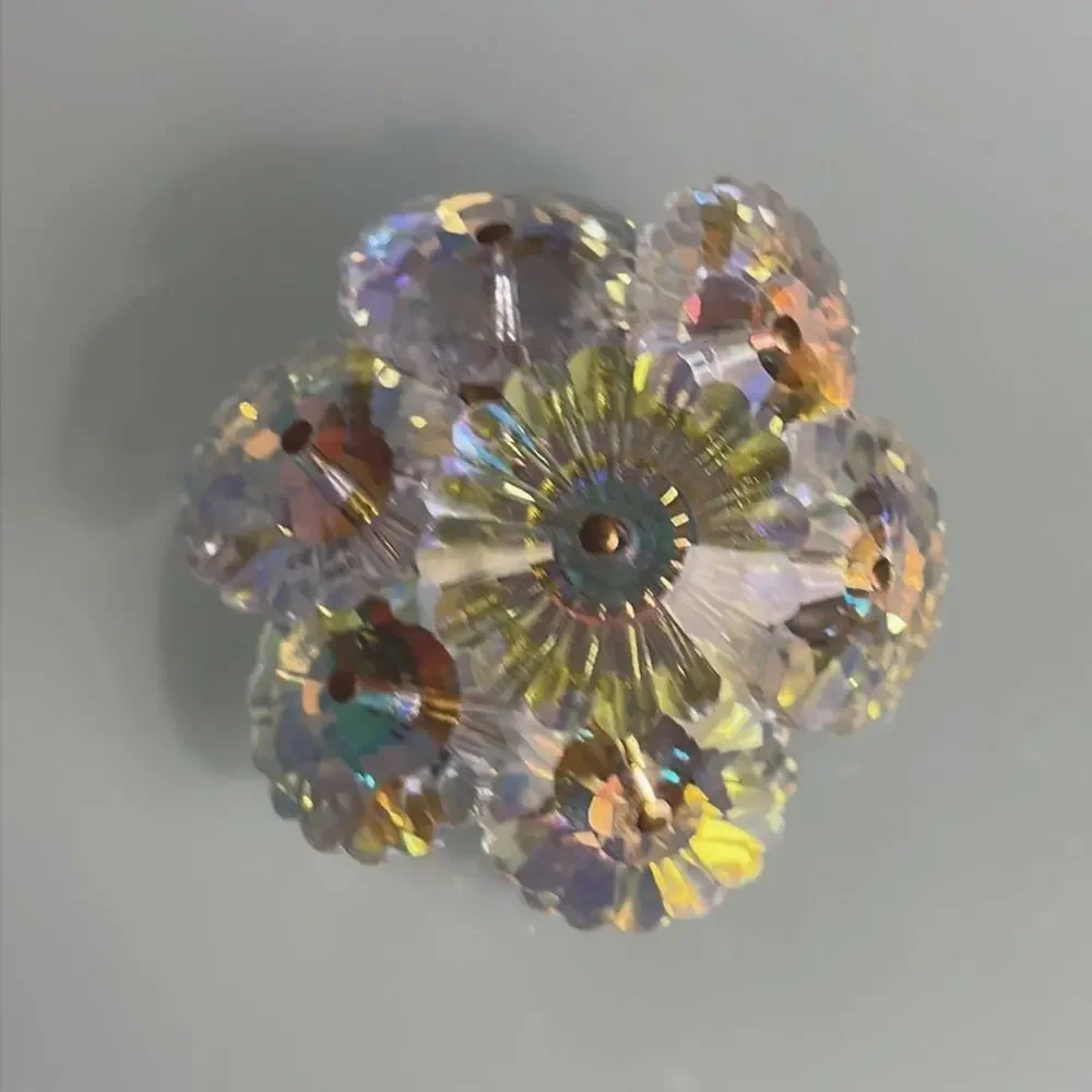 Vintage‎ Rivoli Rhinestone Brooch Pin 1.5